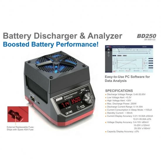 SkyRC SKY RC BD250 Discharger And Analyzer 5 SkyRC SKY RC BD250 Discharger And Analyzer - Image 3